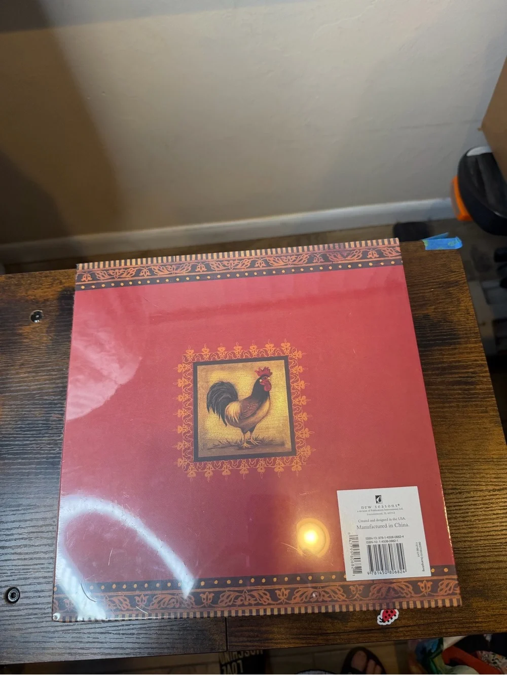 Cooking Traditions Deluxe Recipe Binder with a red fruit and pear motif